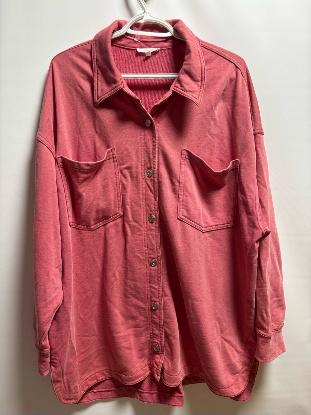 Maurices Rose Pink Button-Front Women's Shirt Jacket